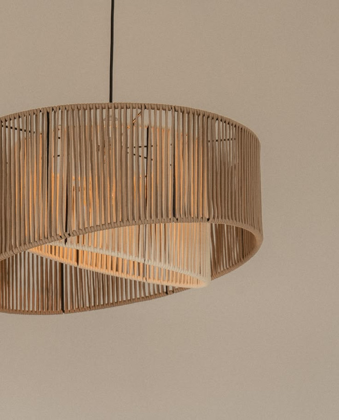 لوستر مکرومه دو طبقه نامتقارن رنگ سایز دلخواه کد سفارش 37